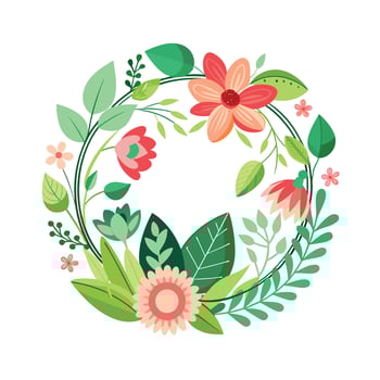 Beautiful Floral Frame Border Illustration vector