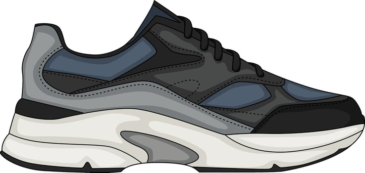 sneakers shoes for training, running shoe illustration. Sport shoes , isolated vector