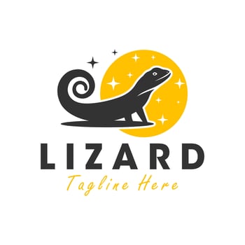 reptile lizard illustration logo vector