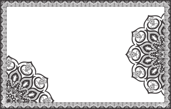 abstract vintage border pattern decorated with mandalas png