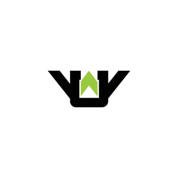 WU Minimalist Typography Logo vector