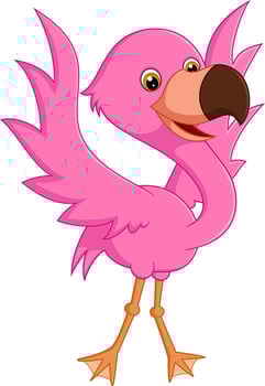Flamingo dance captivates with grace, elegance, and beauty vector