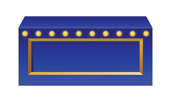 retro frame with glowing lamps template on a white background vector