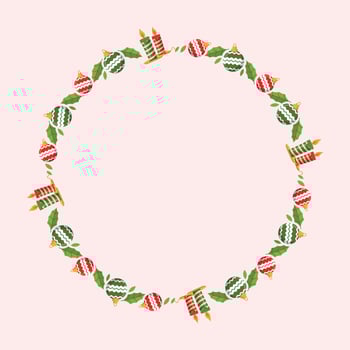Frame template for christmas season celebration christmas wreath concept vector