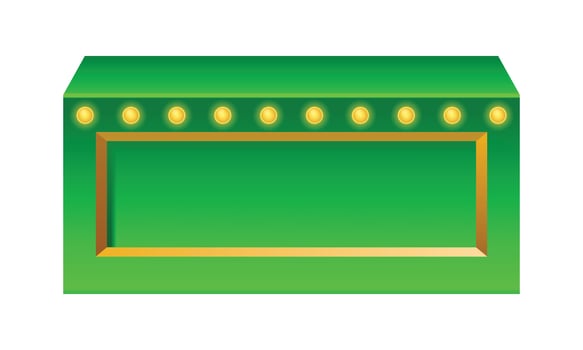 retro frame with glowing lamps template on a white vector