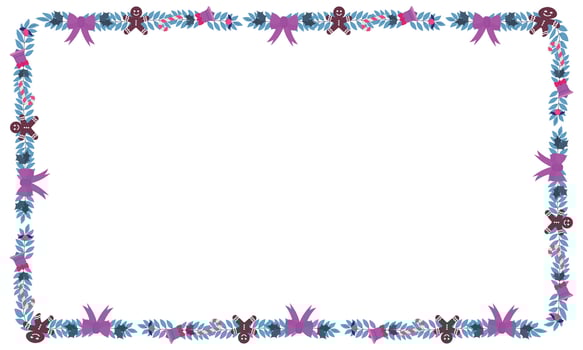 Frame template for christmas season celebration, christmas wreath concept vector