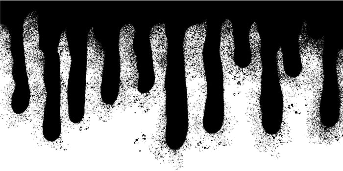 graffiti Spray painted lines Black ink splatters isolated on white background. vector