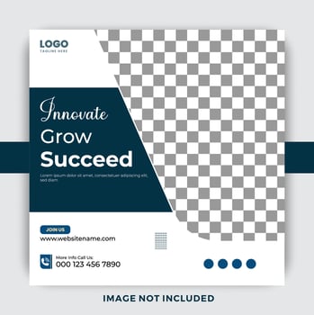Digital business marketing banner for social media post template vector