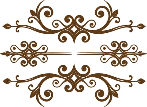 Dividers thin line elements set. Border underline for text page, book, invitation, wedding card, certificate vector