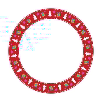 Frame template for christmas season celebration christmas wreath concept vector