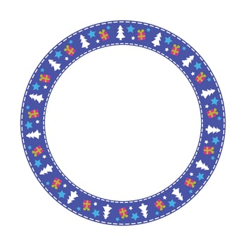 Frame template for christmas season celebration christmas wreath concept vector