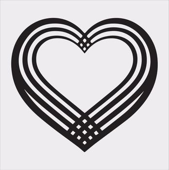 love silhouette on white background vector