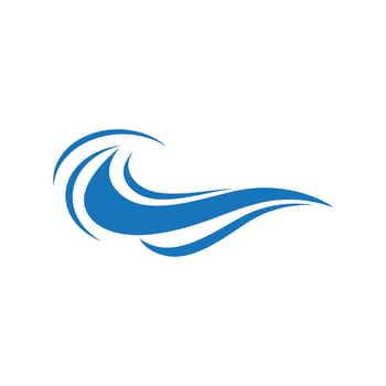 illustration of the logo of waves and sun in the morning vector