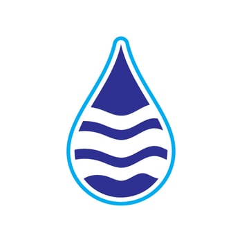fresh blue water drop design vector