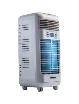 Room air cooler purifier isolated on transparent background cutout png