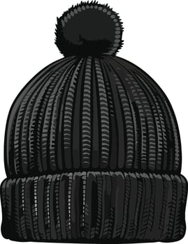Woolen Cap Isolated on White Background vector