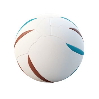 Volleyball against transparent background png