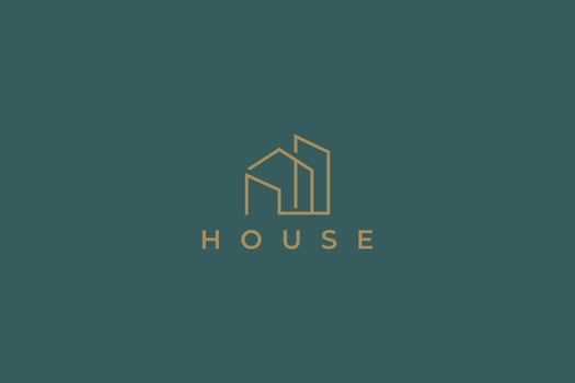 Real Estate Modern House Minimalist Elegant Concept Logo Template vector