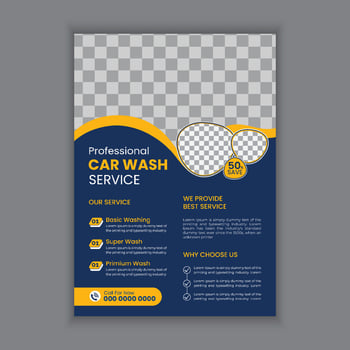Cleaning service flyer creative modern editable print ready template vector
