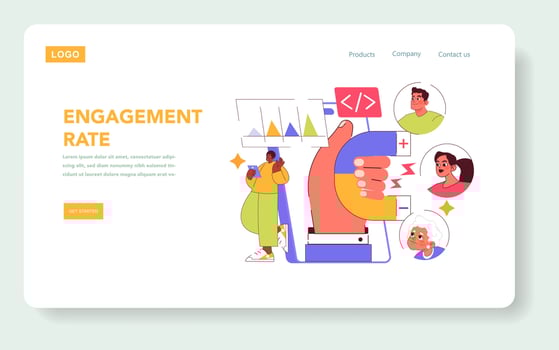 Branded App. Flat Illustration vector