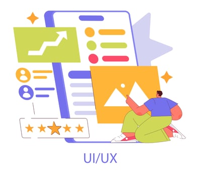 Branded App. Flat Illustration vector
