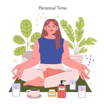 Housewife. Flat Illustration vector