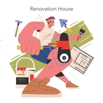 Moving House. Flat Illustration vector