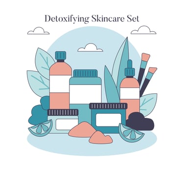 Skincare Toolboxes. Flat Illustration vector