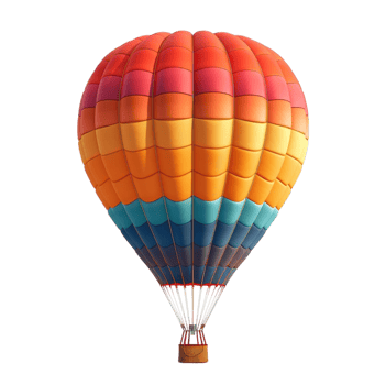Hot Air Balloon colorful png