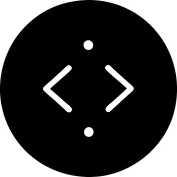 code black fill icon vector