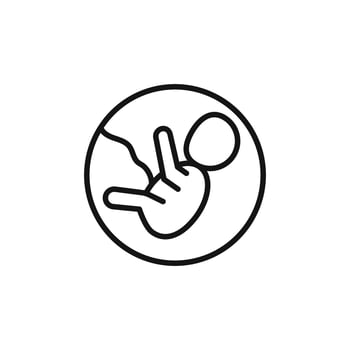 Embryo Child icon outline collection in black vector