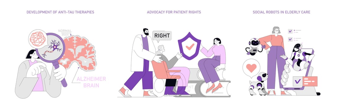 World Alzheimers Month. Flat Illustration vector