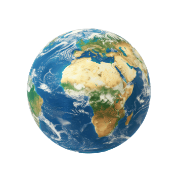 earth globe on transparent background png