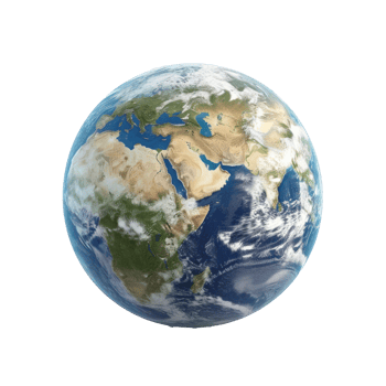 earth globe on transparent background png