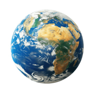 earth globe on transparent background png