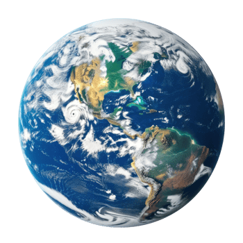 earth globe on transparent background png