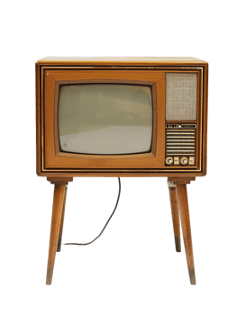 Retro TV against transparent background png