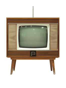 Retro TV against transparent background png