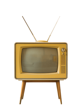 Retro TV against transparent background png