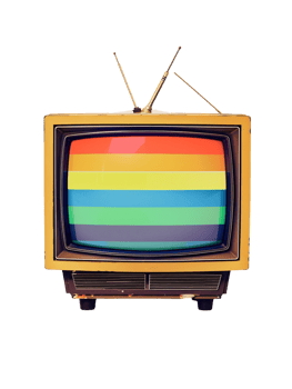 Retro TV against transparent background png