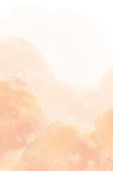 Watercolor peach fuzz abstract background template for greeting card, invitation, label, logo design. Orange splashes, soft clouds for paper design png