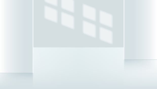 realistic white interior room background. 3d white product display presentation vector
