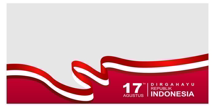 Indonesian independence day background template vector