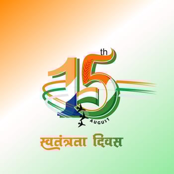 Happy Independence Day of India, wavy Indian flag, tricolour with Famous monument, background 15th August vector