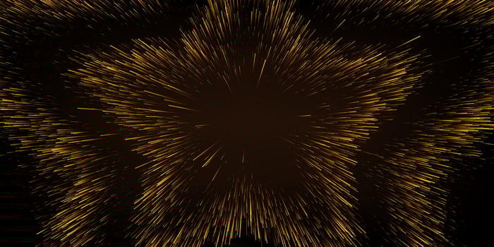 Golden Star Glitter lines Background. star burst with scattered glowing golden stripes vector
