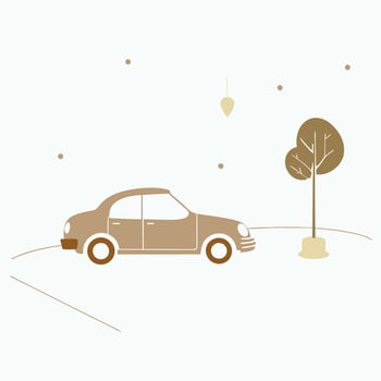 Side view of classic car illustration vector