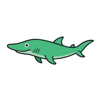 Crocodile Shark goes icon vector