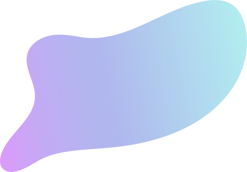 Abstract gradient shape. Fluid blob with liquid color gradation. Organic irregular watercolor element. Amoeba iridescent holographic design png