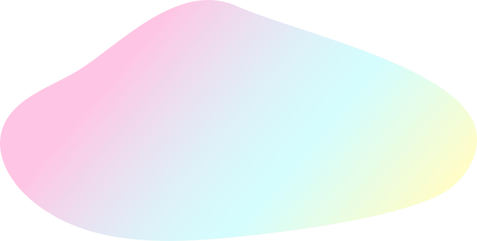 Abstract gradient shape. Fluid blob with liquid color gradation. Organic irregular watercolor element. Amoeba iridescent holographic design png