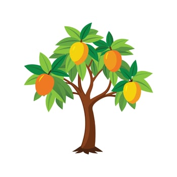 Mango Tree illustration design and cartoon vector